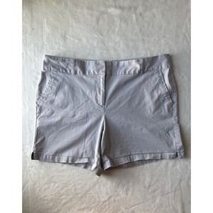 Ann Taylor Loft Women's 14 Shorts Khaki The Riviera Short Cotton Stretch Preppy